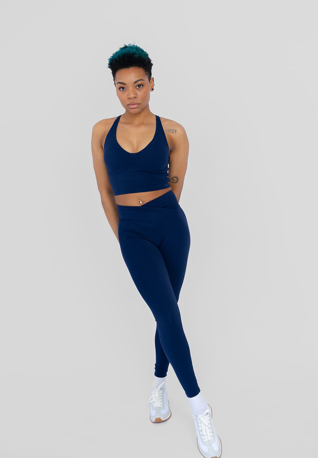 Cinch Me Corset Set in Navy