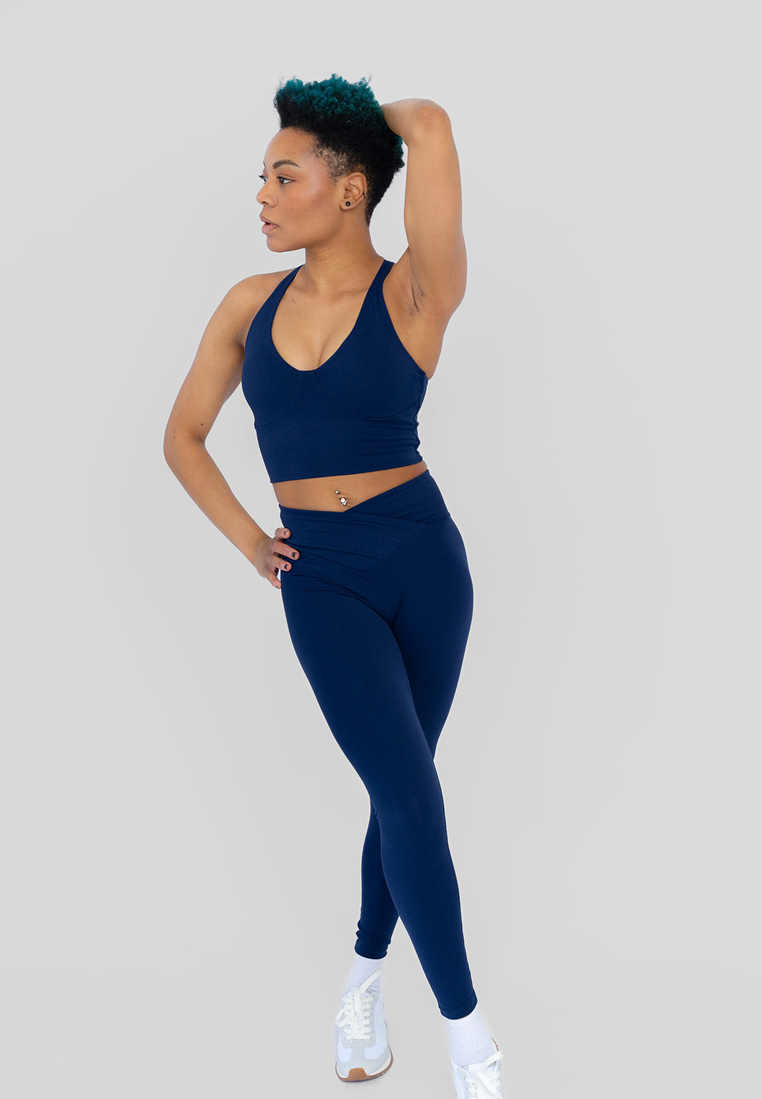 Cinch Me Corset Set in Navy