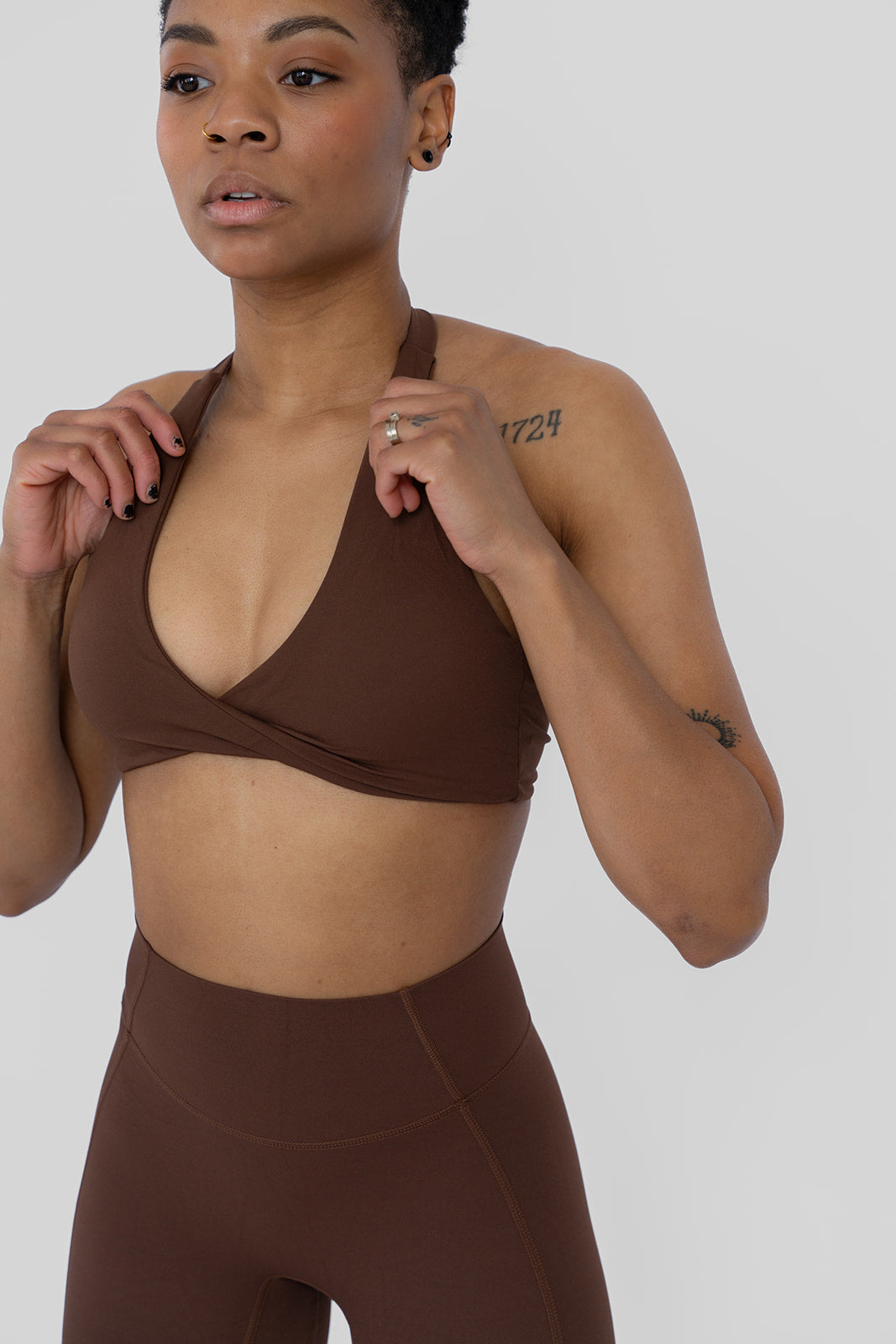 Twisted Mocha Halter Set
