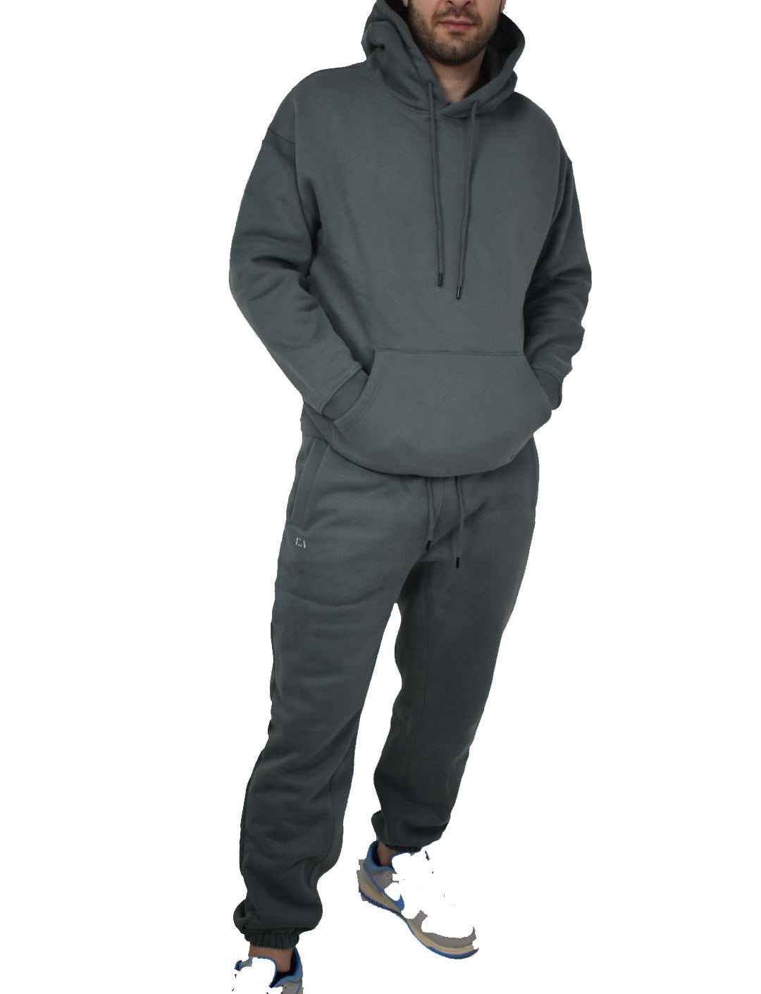 Men’s LuxeLounge Hoodie - GrayBlue
