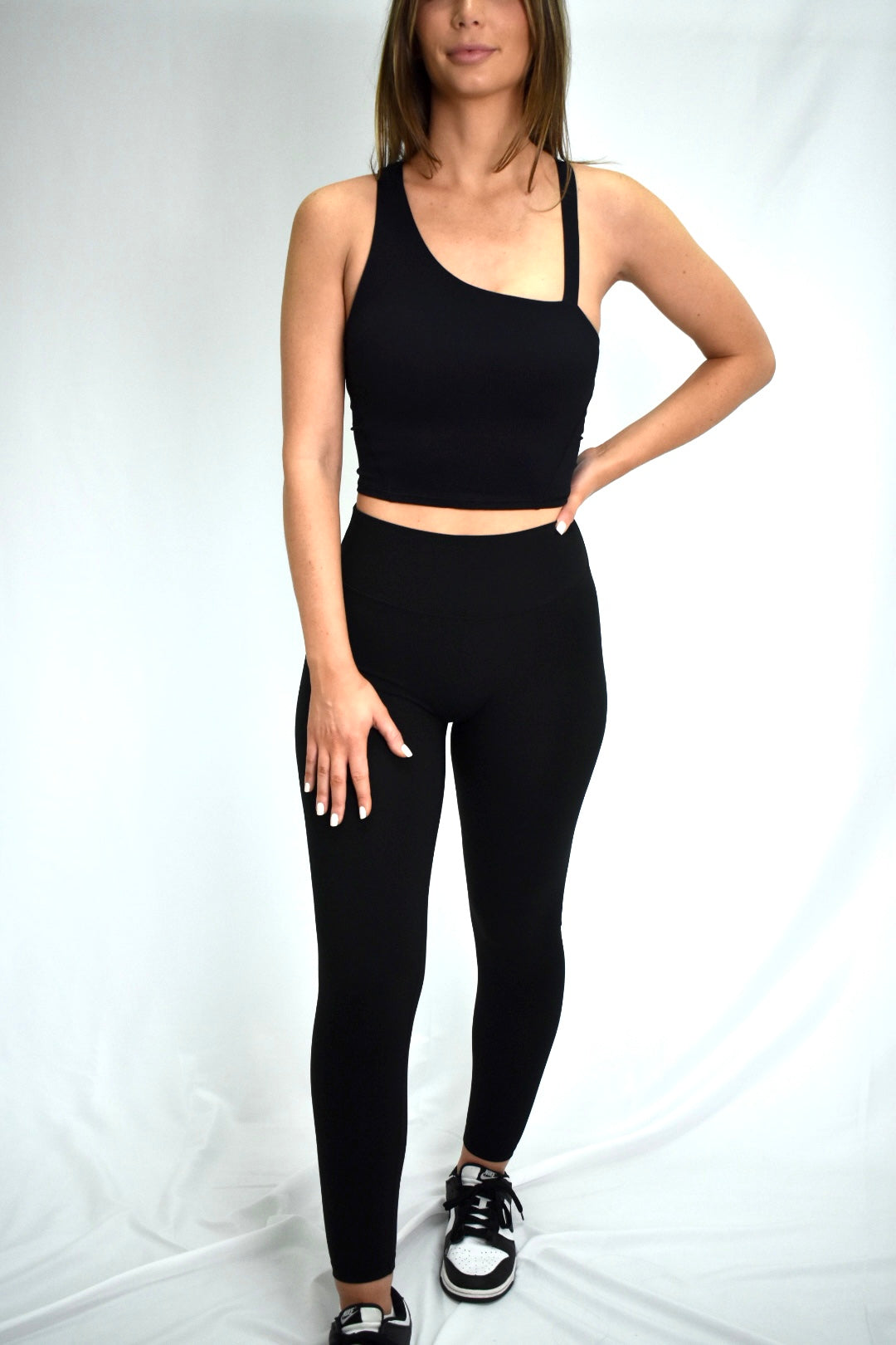Strapped Elegance Tank - Black
