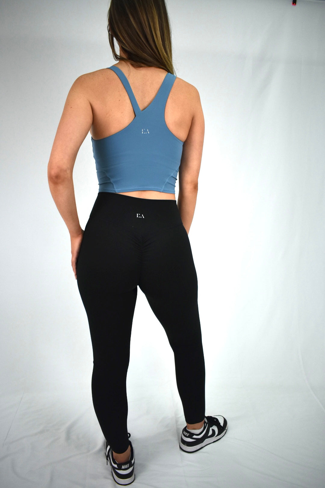Strapped Elegance Tank - Azure Blue