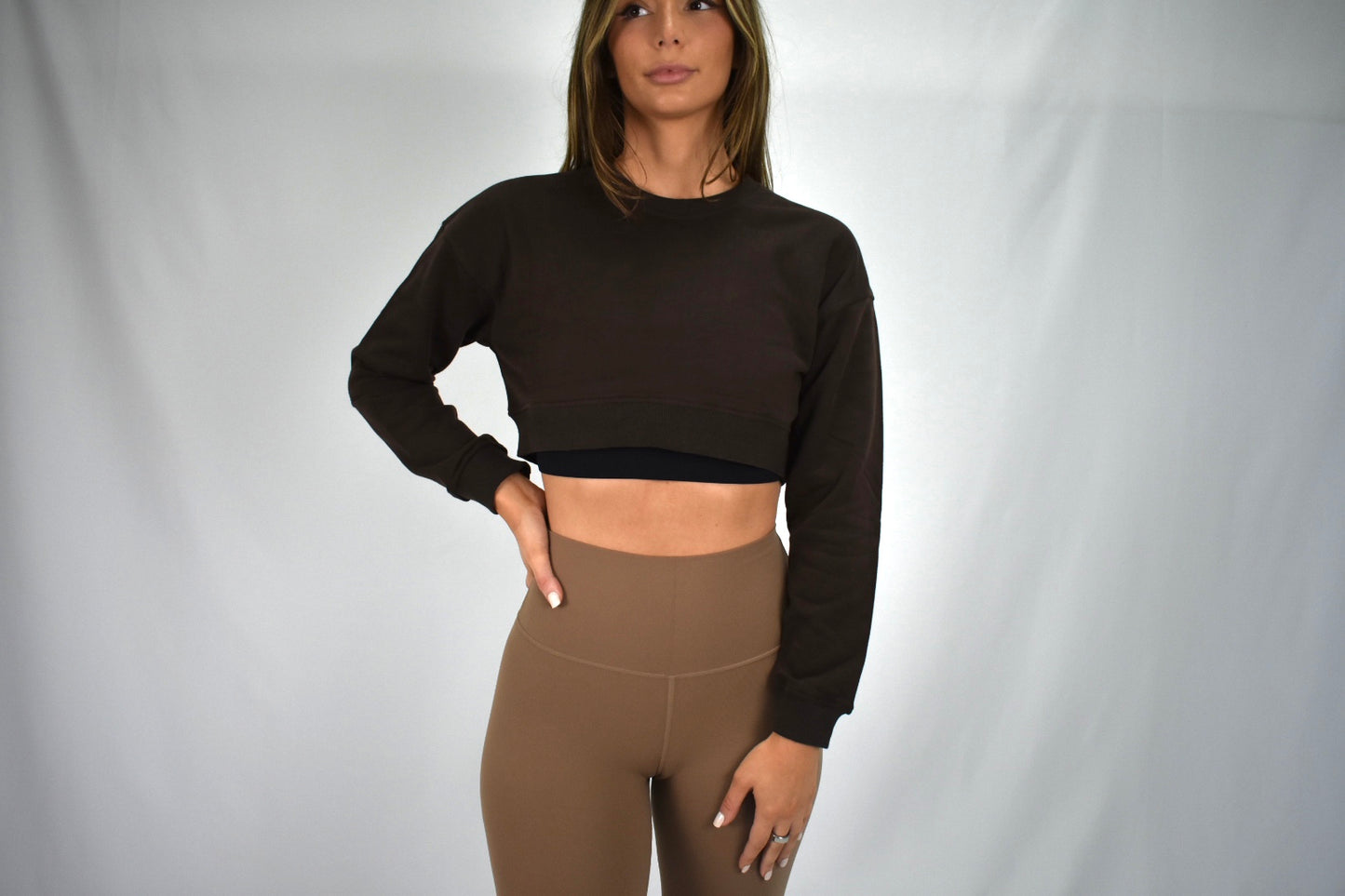 ChicCrop Crewneck Sweater - Brown