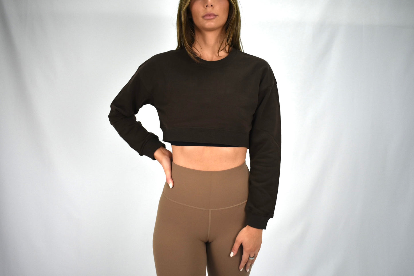 ChicCrop Crewneck Sweater - Brown
