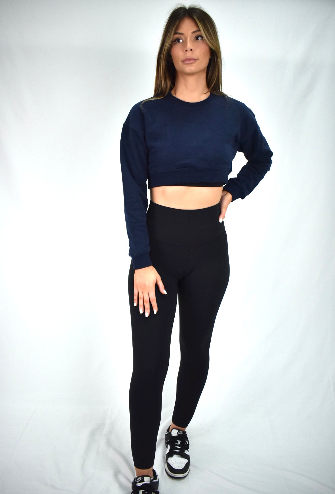 ChicCrop Crewneck Sweater - Navy