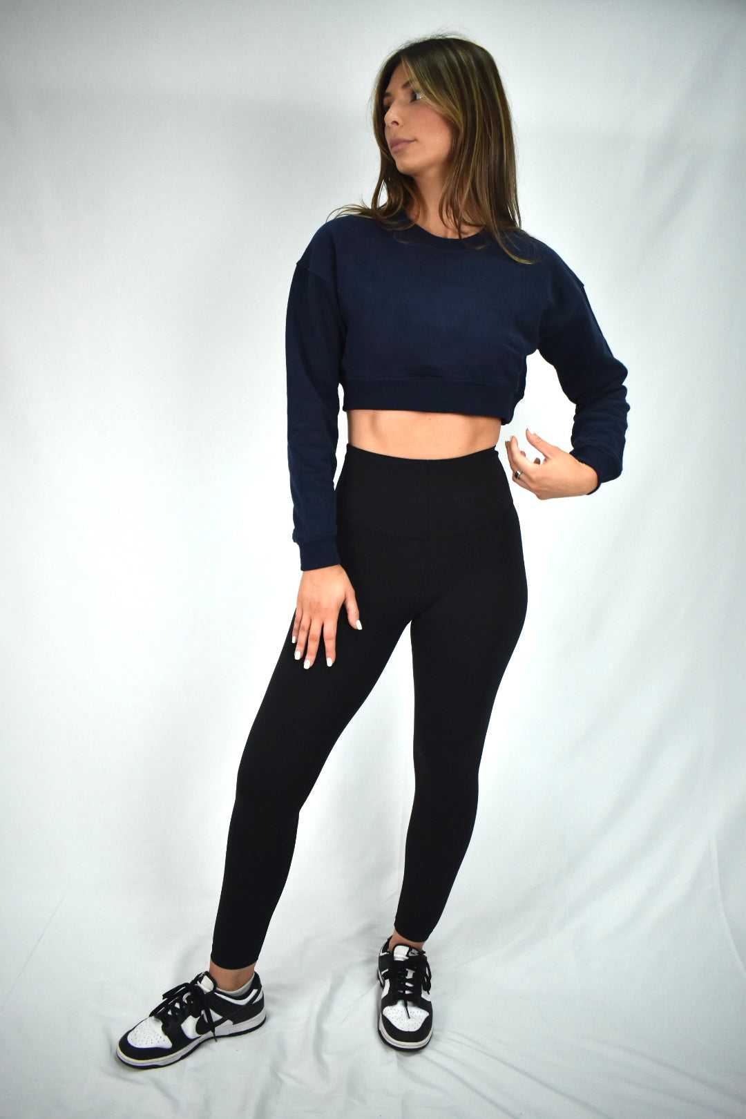 ChicCrop Crewneck Sweater - Navy