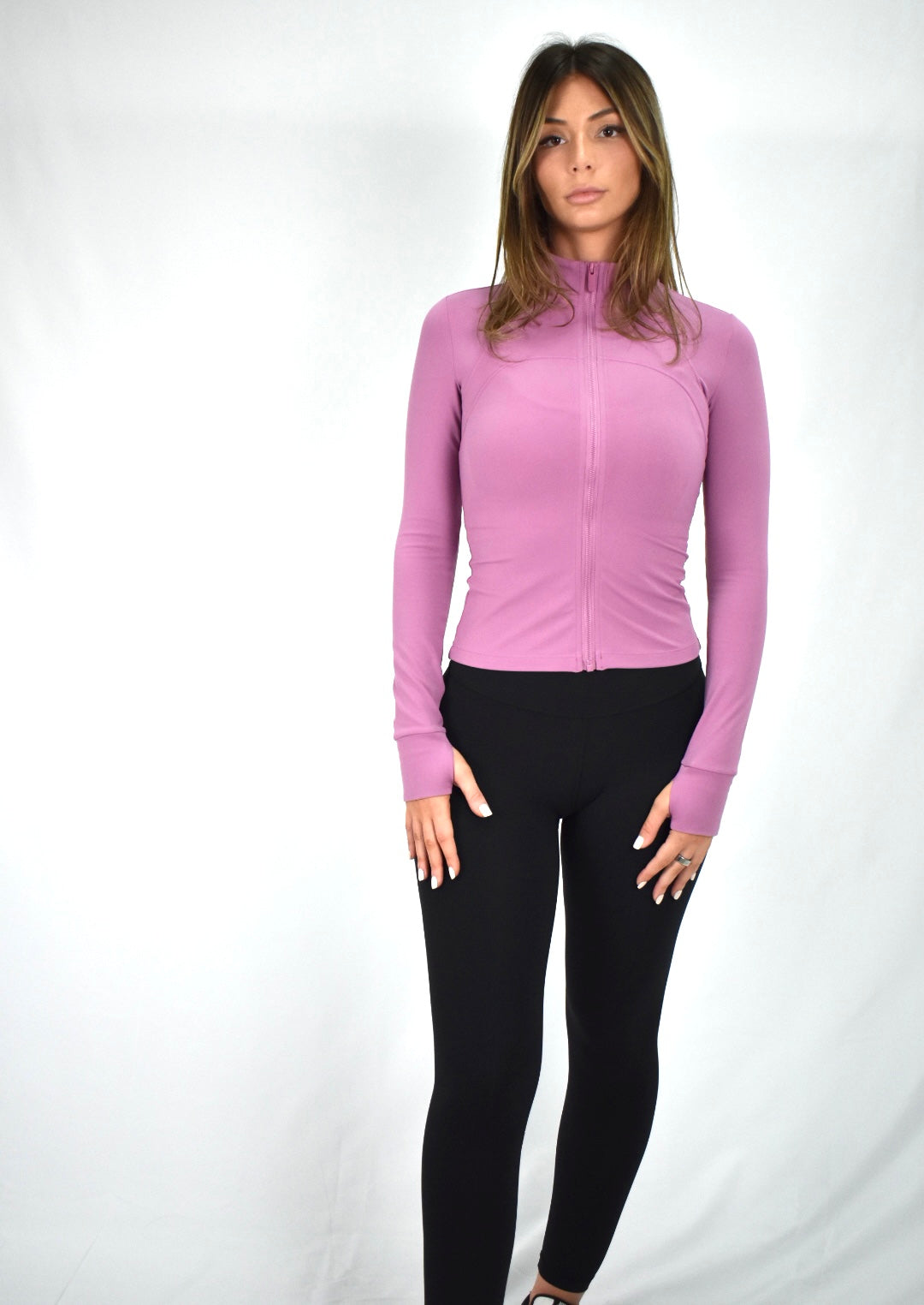 Sculpt & Sleek Full-Length Jacket - Mauvey Pink