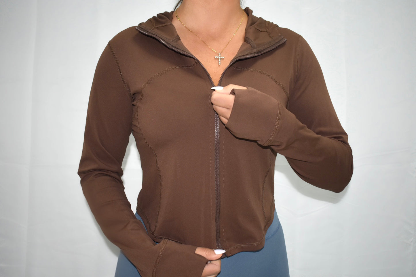 ButterSilk Crop Jacket in Coffee