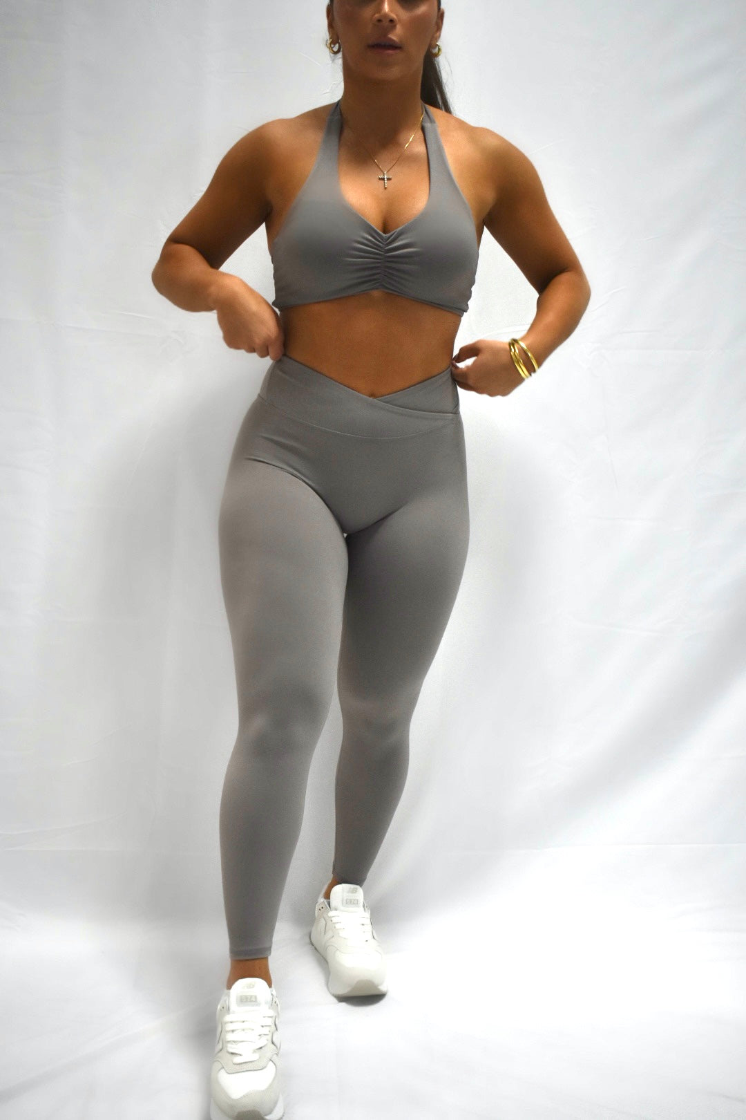 Cross Curve Leggings in Amethyst Ash
