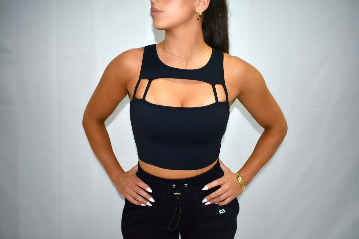 FlatterFlex Sweatpants Set in Black - TOP
