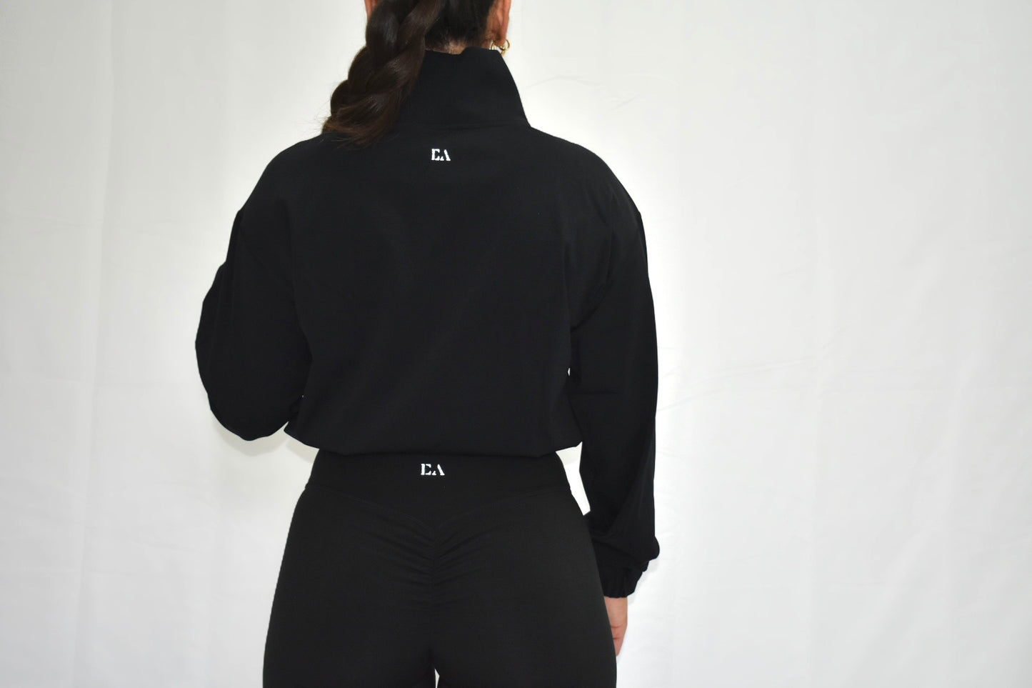 Adjust Me Half Zip in Blackest Black