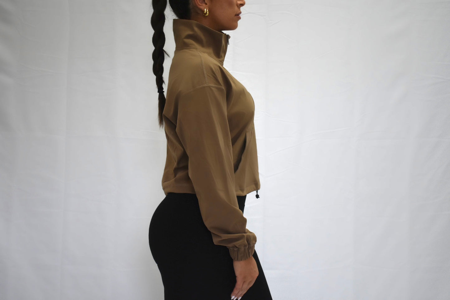 Adjust Me Half Zip in Cocoa