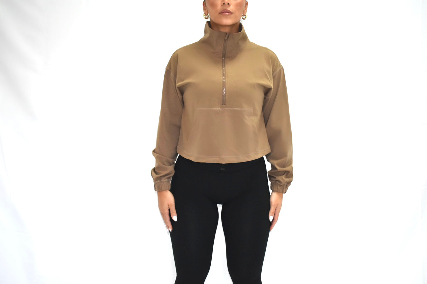 Adjust Me Half Zip in Cocoa