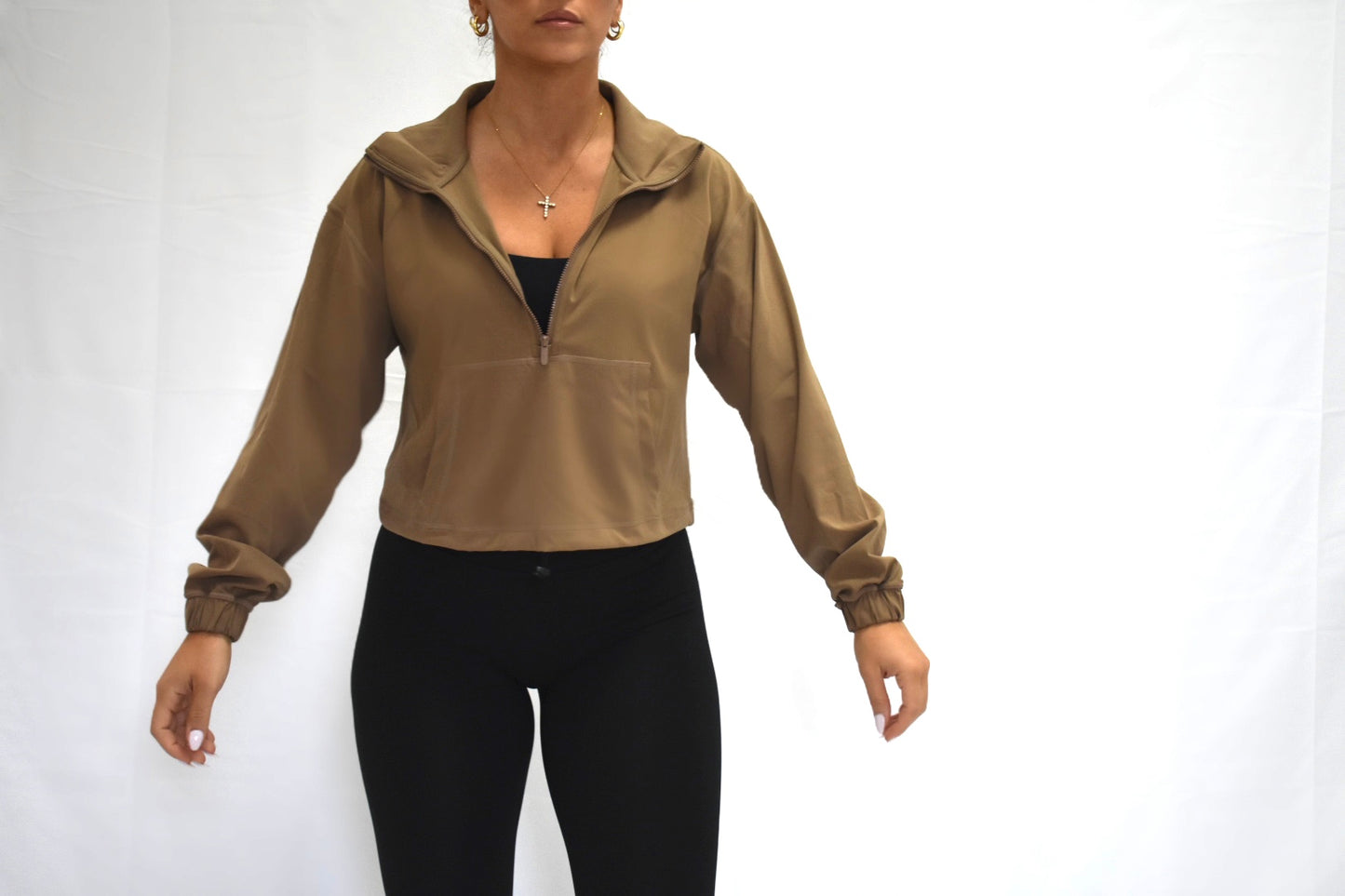 Adjust Me Half Zip in Cocoa