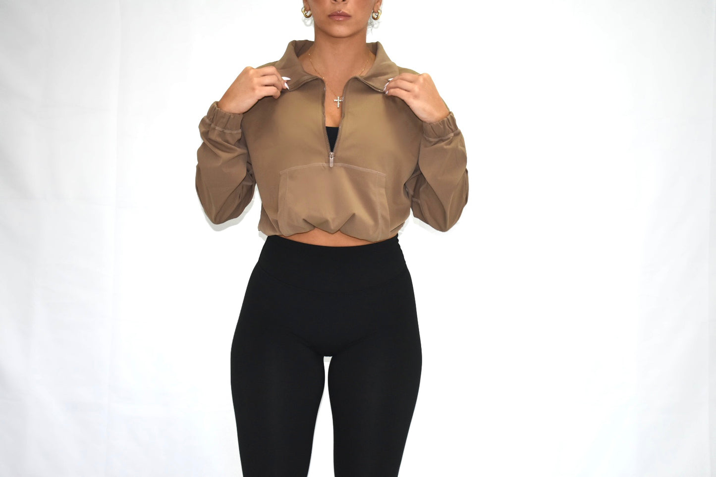Adjust Me Half Zip in Cocoa