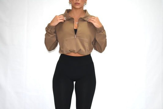 Adjust Me Half Zip in Cocoa