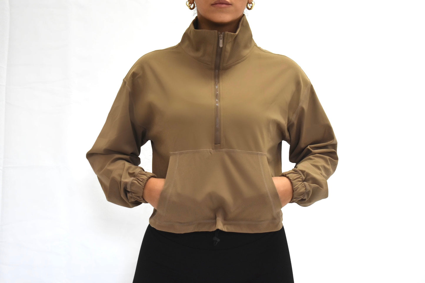 Adjust Me Half Zip in Cocoa
