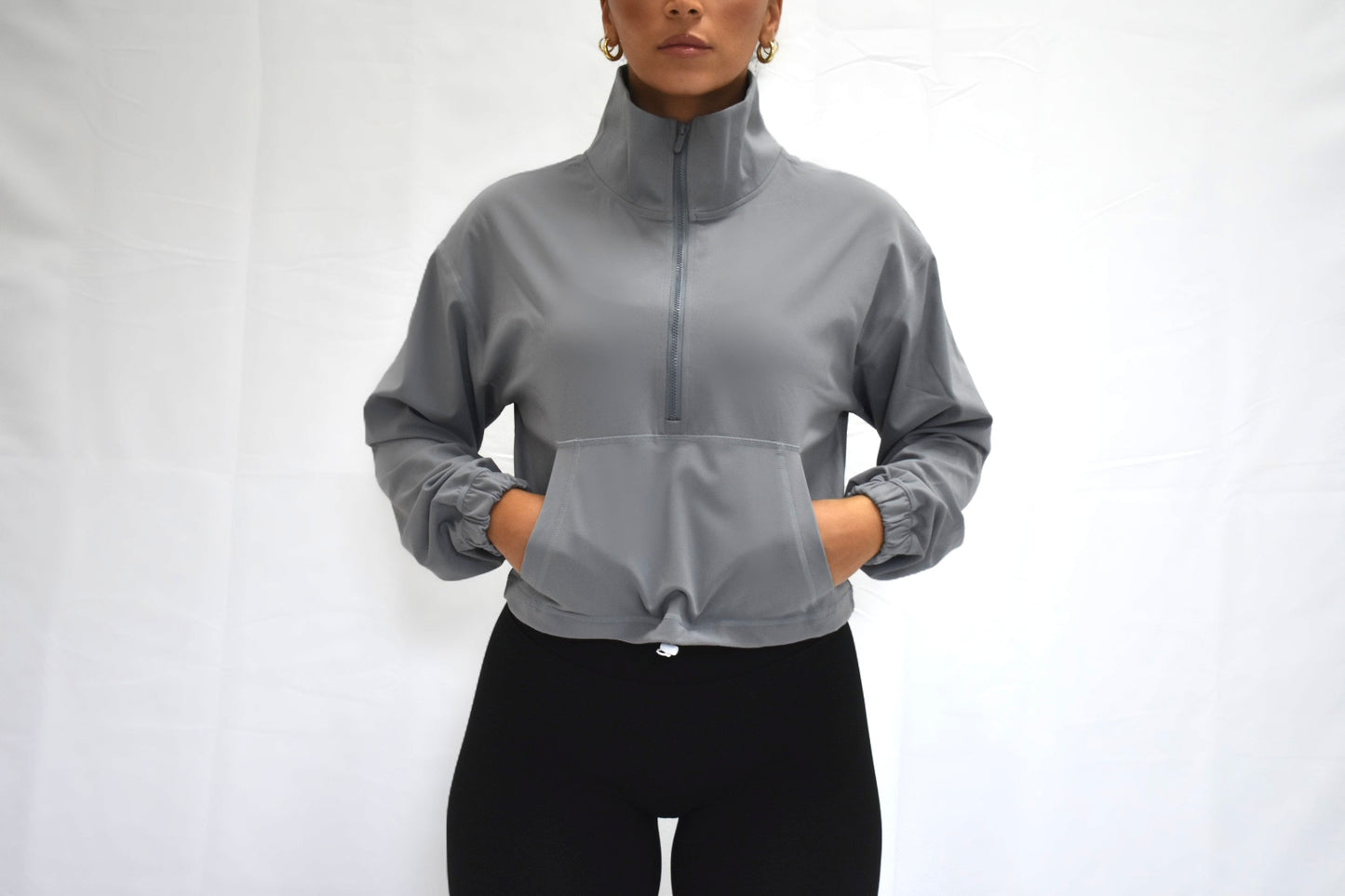 Adjust Me Half Zip in Thunderstorm Gray
