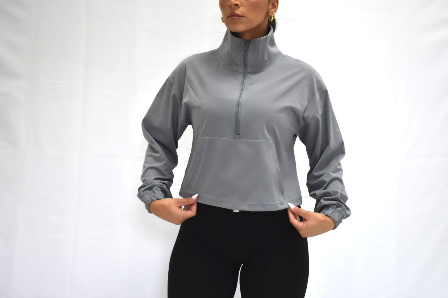 Adjust Me Half Zip in Thunderstorm Gray