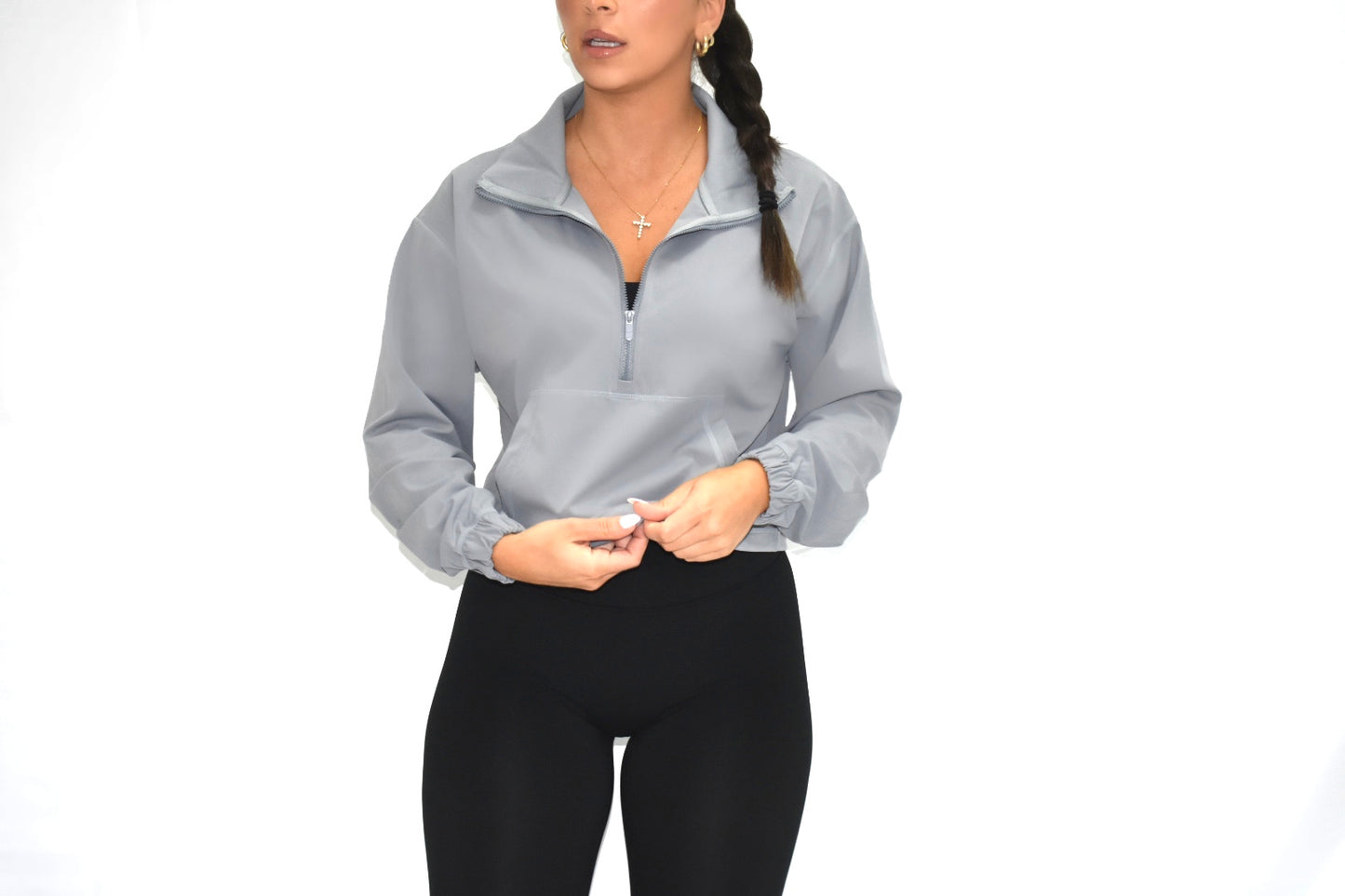 Adjust Me Half Zip in Thunderstorm Gray