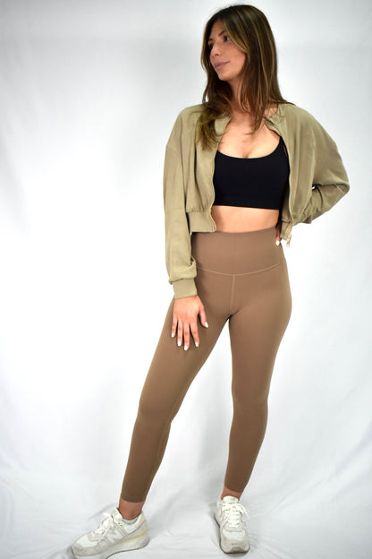 LightLuxe Bomber Jacket - Tan