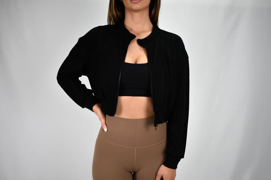 LightLuxe Bomber Jacket - Black
