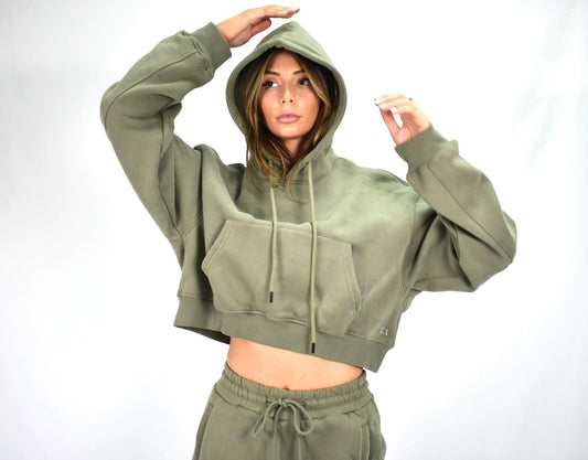 Oversized Bliss Lounge Hoodie - Olive